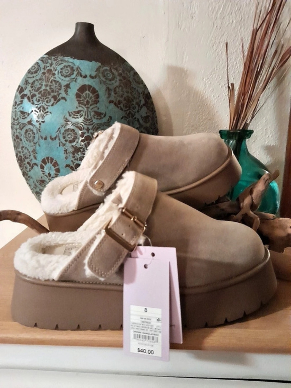 Wild Fable Platform Buckle Slip-ons in Beige US 8 NWT